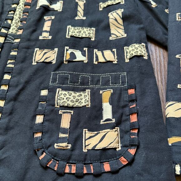 Yak Magik Reversible Embroidered Cotton Silk Jacket Small Made in Nepal - Picture 10 of 10